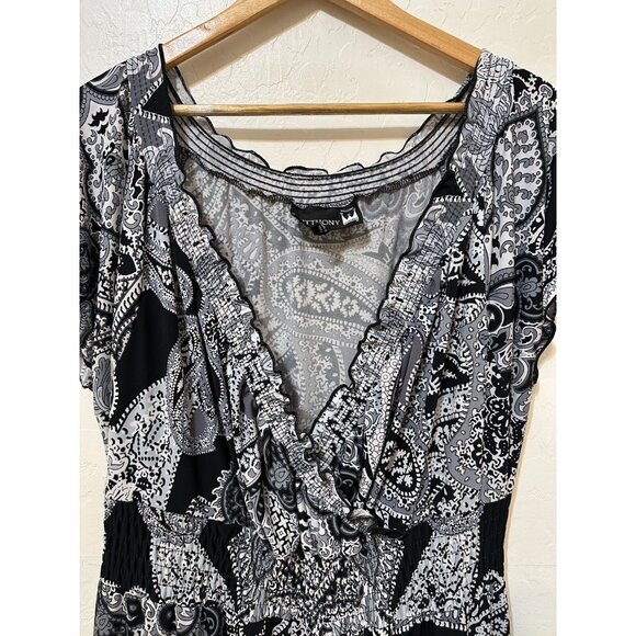 Y2K Babydoll Anthony Original Maxi Dress Sz L Boho Festival Fairygrunge Western - Picture 11 of 13